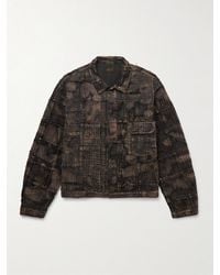 Kapital - Boro Distressed Patchwork Cotton And Linen-Blend Jacket - Lyst