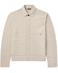 ZEGNA - Wool, Cashmere, Linen And Silk-blend Chore Jacket - Lyst