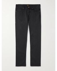 Incotex - Slim-fit Straight-leg Cotton-blend Trousers - Lyst