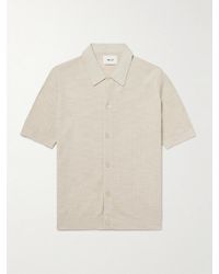 NN07 - Nolan 6695 Textured-Knit Organic Cotton Shirt - Lyst