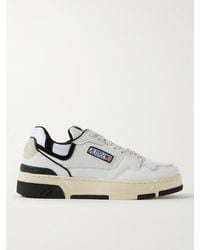 Autry - Clc Suede And Mesh-trimmed Leather Sneakers - Lyst