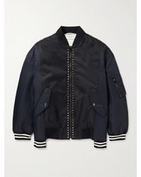 Valentino Garavani - Oversized Studded Nylon Bomber Jacket - Lyst