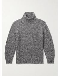 Brunello Cucinelli - Gerippter Rollkragenpullover aus einer gebürsteten Alpakawollmischung - Lyst