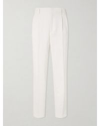 Brunello Cucinelli - Straight-Leg Cotton And Linen-Blend Trousers - Lyst