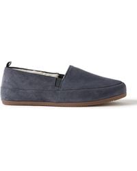 Mulo - Fleece-Lined Suede Loafers - Lyst