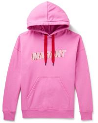 Isabel Marant - Flash Logo-Print Cotton-Blend Jersey Hoodie - Lyst