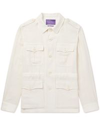 Ralph Lauren - Linen, Cotton And Silk-blend Overshirt - Lyst