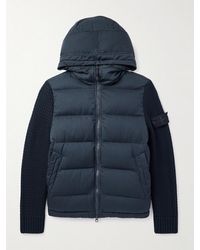 Stone Island - Ghost Quilted Virgin Wool-Twill Hooded Down Jacket - Lyst