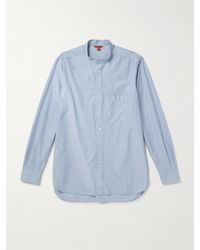Barena - Grandad-Collar Striped Cotton-Poplin Shirt - Lyst