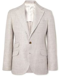 Brunello Cucinelli - Linen, Wool And Silk-blend Blazer - Lyst