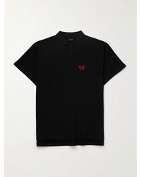 Balenciaga - Oversized Logo-Embroidered Cotton Polo Shirt - Lyst