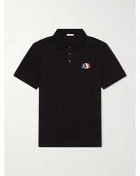 Moncler - Logo-Appliquéd Cotton-Piqué Polo Shirt - Lyst