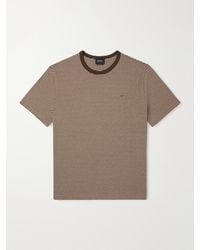A.P.C. - Josh Striped Cotton-jersey T-shirt - Lyst
