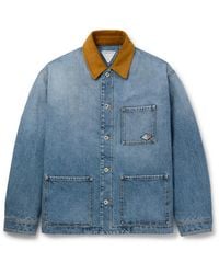 The Row Ronan Suede Blouson Jacket in Natural for Men | Lyst