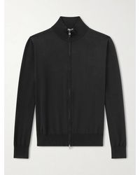 Canali - Slim-Fit Cotton Zip-Up Sweater - Lyst