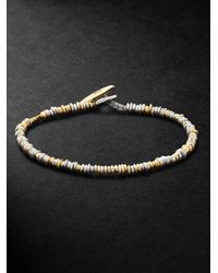 MAOR - Pilla 18-Karat, Sterling Beaded And Cord Beaded Bracelet - Lyst