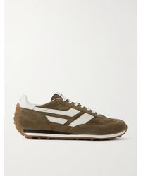 Tom Ford - Mick Leather-Trimmed Suede Sneakers - Lyst
