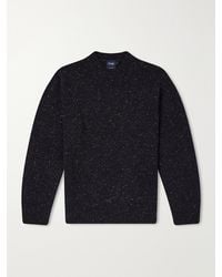 Drake's - Donegal Mélange Wool, Silk And Cashmere-Blend Sweater - Lyst
