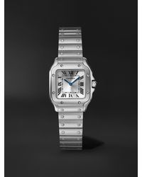 Cartier - Santos De Small 34.5Mm Stainless Steel Interchangeable And Leather Watch, Ref. No. Wssa0082 - Lyst