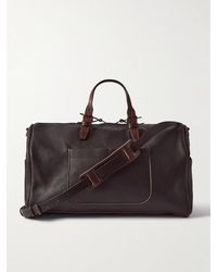 Bleu De Chauffe - Full-grain Leather Weekend Bag - Lyst
