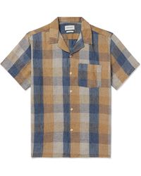 Oliver Spencer - Havana Camp-collar Checked Linen Shirt - Lyst