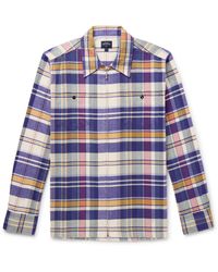 Noah - Checked Cotton-flannel Overshirt - Lyst