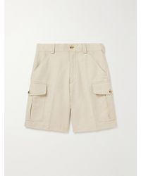 Loro Piana - Bizen Wide-Leg Cotton And Linen-Blend Canvas Cargo Shorts - Lyst