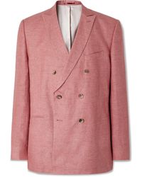 MR P. - Double-breasted Linen Suit Jacket - Lyst