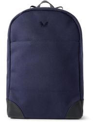 Bennett Winch - Logo-Embroidered Leather-Trimmed Cotton-Canvas Backpack - Lyst