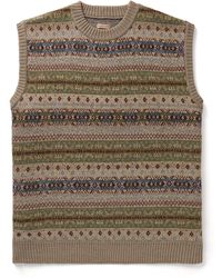 Kapital - Fair Isle Wool-blend Sweater Vest - Lyst