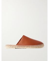 Loro Piana - Seaside Walk Leather Backless Espadrilles - Lyst