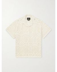 Portuguese Flannel - Camp-Collar Crocheted Cotton-Blend Shirt - Lyst