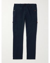 MR P. - Samuel Straight-Leg Garment-Dyed Cotton And Linen-Blend Twill Cargo Trousers - Lyst