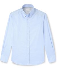 Brunello Cucinelli - Slim-Fit Button-Down Collar Checked Cotton Shirt - Lyst