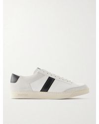 Tom Ford - Blake Suede-trimmed Leather Sneakers - Lyst