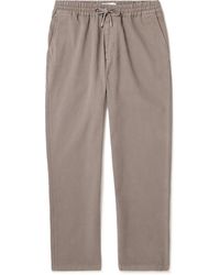 MR P. - Straight-leg Cotton And Wool-blend Twill Drawstring Trousers - Lyst