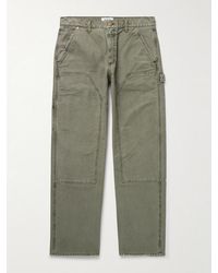 Agolde - Layton Straight-Leg Cotton-Canvas Trousers - Lyst