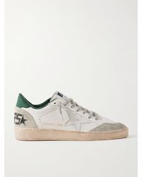 Golden Goose - Ball Star Sneakers aus Leder mit Velourslederbesatz in Distressed-Optik - Lyst