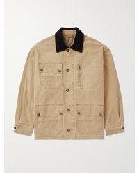 Isabel Marant - Travis Oversized Corduroy-trimmed Denim Jacket - Lyst