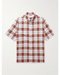Burberry - Kariertes Hemd aus Baumwoll-Twill mit Button-Down-Kragen - Lyst