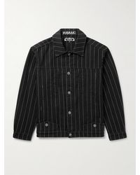 MANAAKI - Hemi Pinstriped Denim Trucker Jacket - Lyst