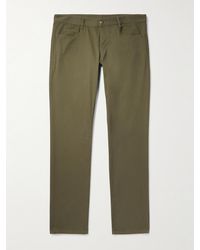 Saint Laurent - Schmal geschnittene Hose aus Baumwoll-Twill - Lyst