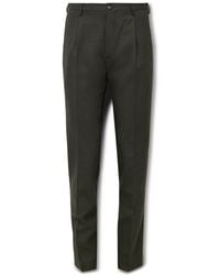 Incotex - Tapered Pleated Virgin Wool-Blend Suit Trousers - Lyst