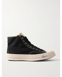 Visvim - Skagway Leather-Trimmed Canvas High-Top Sneakers - Lyst