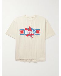Rhude - T-shirt in jersey di cotone con logo Chevron - Lyst