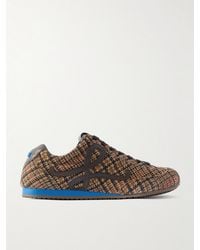 Loewe - Ballet Runner 2.0 Leather-trimmed Checked Wool Sneakers - Lyst