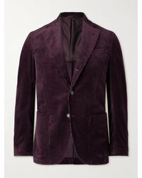 De Petrillo - Posillipo Slim-fit Cotton-blend Corduroy Suit Jacket - Lyst