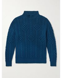 Loro Piana - Ribbed Cable-Knit Cashmere Rollneck Sweater - Lyst