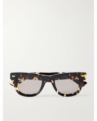 Bottega Veneta - Bold Ribbon Stud D-frame Recycled Tortoiseshell Acetate Sunglasses - Lyst