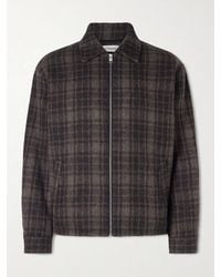 FRAME - Padded Checked Virgin Wool-tweed Blouson Jacket - Lyst